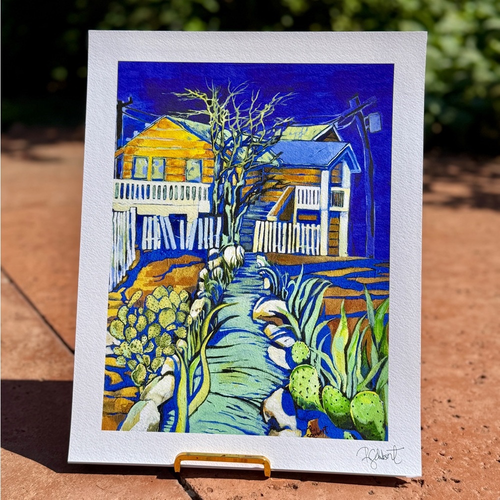 Giclee Fine Art Print, 11x14” House and Landscape artwork Hand signed